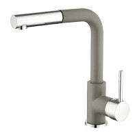 Кухонний кам'яний змішувач Aquasanita Modus 2383 Argent 220 Теплий бетон