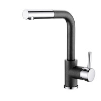 Кухонний кам'яний змішувач Aquasanita Modus 2383 Black Metallic 601 Чорний металік