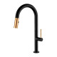 Кухонный каменный смеситель Aquasanita MOJOSA 7063 C Black metallic copper 601 Черный маталлик, медь