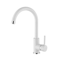 Кухонный каменный смеситель Aquasanita Sabia 5523 Alba 710 Белый