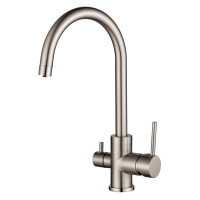 Кухонний змішувач Aquasanita Sabiaduo 2963 Satin 002 Нержавіюча сталь з підключенням до фільтрованої води