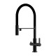 Кухонный каменный смеситель Aquasanita SOIFOS 7763 Black metallic 601 B Черный с подключением к фильтрованной воде