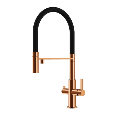 Кухонный смеситель Aquasanita SOIFOS 7763 Copper C Медь с подключением к фильтрованной воде