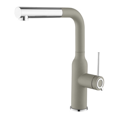 Кухонный каменный смеситель Aquasanita SUPRA 5383 Argent 220 Теплый бетон