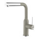 Кухонный каменный смеситель Aquasanita SUPRA 5383 Argent 220 Теплый бетон