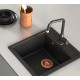 Кухонный каменный смеситель Aquasanita UNUS 5033 C Black metallic copper 601 Черный маталлик, медь