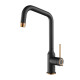 Кухонный каменный смеситель Aquasanita UNUS 5033 C Black metallic copper 601 Черный маталлик, медь