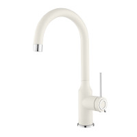 Кухонний кам'яний змішувач Aquasanita VIDE 5023 Alba 710 Білий