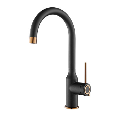 Кухонный каменный смеситель Aquasanita VIDE 5023 C Black metallic copper 601 Черный маталлик, медь