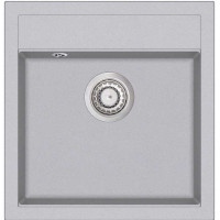 Каменная кухонная мойка Aquasanita Tesa SQT100 W Light Grey 221 Светло-серый