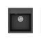 Кам'яна кухонна мийка Aquasanita Tesa SQT100 W Black Metallic 601 Чорний металік