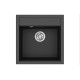 Каменная кухонная мойка Aquasanita Tesa SQT100 W Black Metallic 601 Черный металлик
