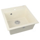 Каменная кухонная мойка Aquasanita Tesa SQT100W Blanched almond 113 Бежевый