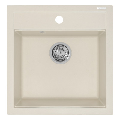 Каменная кухонная мойка Aquasanita Tesa SQT100W Blanched almond 113 Бежевый