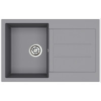 Каменная кухонная мойка Aquasanita Tesa SQT101 W Alumetallic 202 Светлый металлик