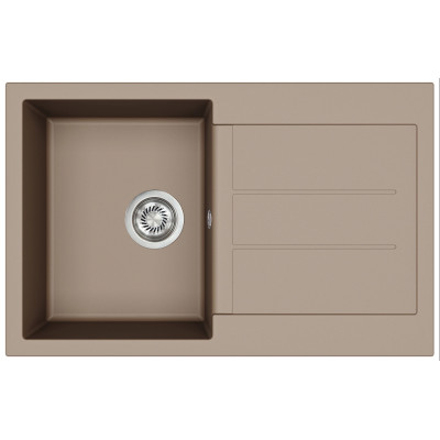 Кам'яна кухонна мийка Aquasanita Tesa SQT101 W Warm Mocha 114 Коричневий