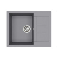 Каменная кухонная мойка Aquasanita Tesa SQT102 W Alumetallic 202 Серый металлик