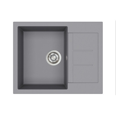 Кам'яна кухонна мийка Aquasanita Tesa SQT102 W Alumetallic 202 Сірий металік