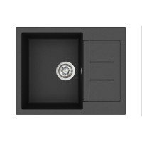 Кам'яна кухонна мийка Aquasanita Tesa SQT102 W Black Metallic 601 Чорний металік