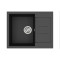Каменная кухонная мойка Aquasanita Tesa SQT102 W Black Metallic 601 Черный металлик