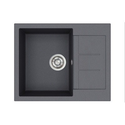 Кам'яна кухонна мийка Aquasanita Tesa SQT102 W Graphite 222 Графіт