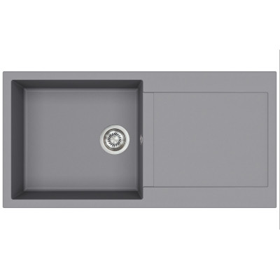 Каменная кухонная мойка Aquasanita Tesa Plus SQT104 Alumetallic 202 Светлый металлик