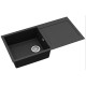Каменная кухонная мойка Aquasanita Tesa Plus SQT104 Black Metallic 601 Черный металлик
