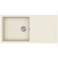 Кам'яна кухонна мийка Aquasanita Tesa Plus SQT104 Blanched almond 113 Мигдаль