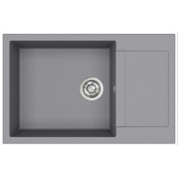 Каменная кухонная мойка Aquasanita Tesa Plus SQT105 Alumetallic 202 Серый металлик Каменная кухонная мойка Aquasanita Tesa Plus SQT105 Alumetallic 202 Серый металлик