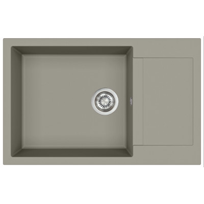 Кам'яна кухонна мийка Aquasanita Tesa Plus SQT105 Argent 220 Теплий бетон