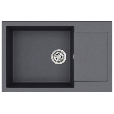 Кам'яна кухонна мийка Aquasanita Tesa Plus SQT105 Graphite 222 Графіт