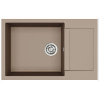 Кам'яна кухонна мийка Aquasanita Tesa Plus SQT105 Warm Mocha 114 Коричневий