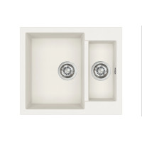 Каменная кухонная мойка Aquasanita Tesa SQT150W Alba 710 Белый