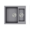 Каменная кухонная мойка Aquasanita Tesa SQT150W Alumetallic 202 Серый металлик