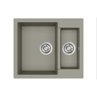 Каменная кухонная мойка Aquasanita Tesa SQT150W Argent 220 Теплый бетон