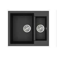 Кам'яна кухонна мийка Aquasanita Tesa SQT150W Graphite 222 Графіт