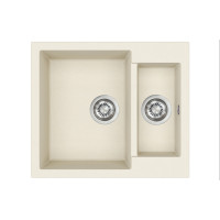Каменная кухонная мойка Aquasanita Tesa SQT150W Blanched almond 113 Миндаль