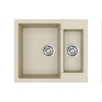 Каменная кухонная мойка Aquasanita Tesa SQT150W Silica 111 Бежевый