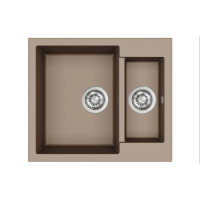 Кам'яна кухонна мийка Aquasanita Tesa SQT150W Warm Mocha 114 Коричневий