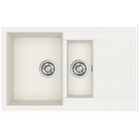 Каменная кухонная мойка Aquasanita Tesa SQT151W Alba 710 Белый