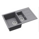 Каменная кухонная мойка Aquasanita Tesa SQT151W Alumetallic 202 Серый металлик