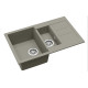 Кам'яна кухонна мийка Aquasanita Tesa SQT151W Argent 220 Теплий бетон