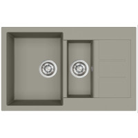 Каменная кухонная мойка Aquasanita Tesa SQT151W Argent 220 Теплый бетон