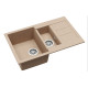 Кам'яна кухонна мийка Aquasanita Tesa SQT151W Beige 110 Бежевий