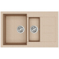 Каменная кухонная мойка Aquasanita Tesa SQT151W Beige 110 Бежевый