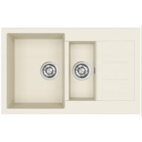 Каменная кухонная мойка Aquasanita Tesa SQT151W Blanched almond 113 Миндаль