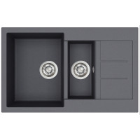 Кам'яна кухонна мийка Aquasanita Tesa SQT151W Graphite 222 Графіт