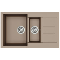 Кам'яна кухонна мийка Aquasanita Tesa SQT151W Warm Mocha 114 Коричневий