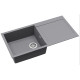 Каменная кухонная мойка Aquasanita Tesa Plus SQT103 Alumetallic 202 Серый металлик