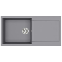 Каменная кухонная мойка Aquasanita Tesa Plus SQT103 Alumetallic 202 Серый металлик